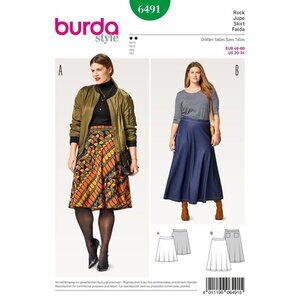 Burda Style 6491‎ Sewing Pattern Womens Skirts Sizes 20-34 Midi Maxi